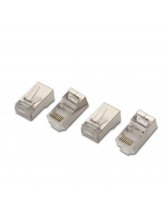 AISENS A138-0293 conector RJ-45 Acero inoxidable, Transparente
