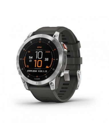 Garmin epix 3,3 cm (1.3") AMOLED 47 mm Digital 416 x 416 Pixeles Pantalla táctil Plata Wifi GPS (satélite)