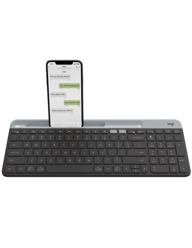 Logitech Slim Multi-Device Wireless Keyboard K580 teclado RF Wireless + Bluetooth Nórdico Grafito