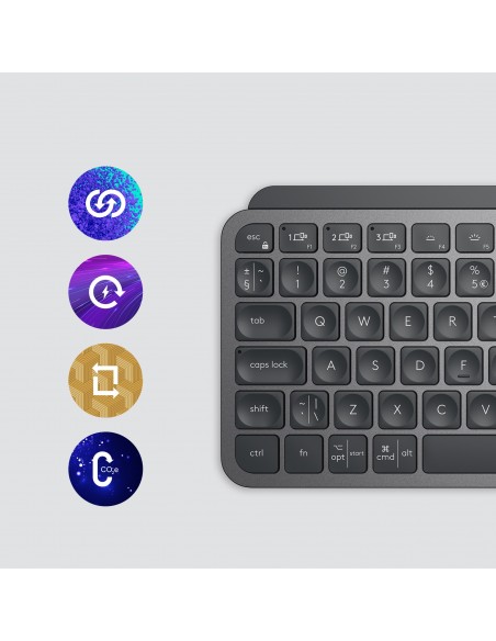 Logitech MX Keys Mini teclado RF Wireless + Bluetooth QWERTY Inglés Grafito