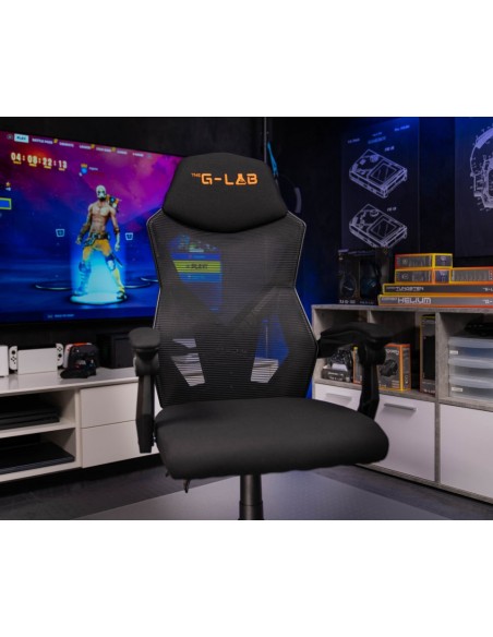The G-Lab KS-RHODIUM-A silla para videojuegos Silla para videojuegos universal Asiento acolchado Negro