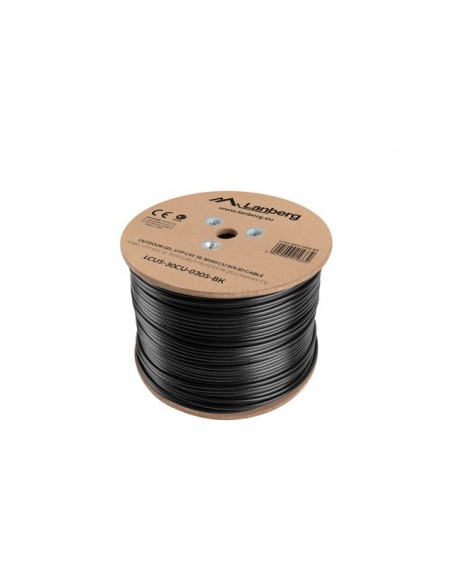 Lanberg LCU5-30CU-0305-BK cable de red Negro 305 m Cat5e U UTP (UTP)