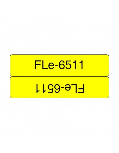 Brother FLE6511 cinta para impresora de etiquetas Negro sobre amarillo