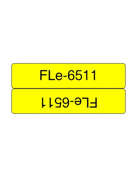 Brother FLE6511 cinta para impresora de etiquetas Negro sobre amarillo
