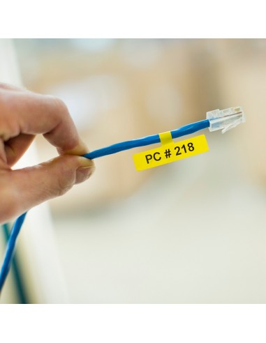 Brother FLE6511 cinta para impresora de etiquetas Negro sobre amarillo