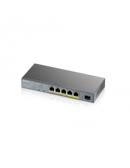 Zyxel GS1350-6HP-EU0101F switch Gestionado L2 Gigabit Ethernet (10 100 1000) Energía sobre Ethernet (PoE) Gris