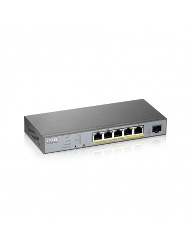 Zyxel GS1350-6HP-EU0101F switch Gestionado L2 Gigabit Ethernet (10 100 1000) Energía sobre Ethernet (PoE) Gris