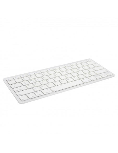Ewent EW3161 teclado Bluetooth QWERTY Español Plata, Blanco