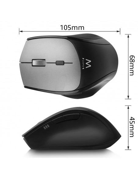 Ewent EW3245 ratón mano derecha RF inalámbrico Óptico 2400 DPI Ewent EW3245 ratón mano derecha RF inalámbrico Óptico 2400 DPI