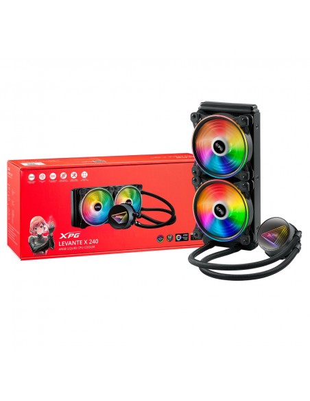 ADATA LEVANTE X 240 Procesador Sistema de refrigeración líquida todo en uno 12 cm Negro