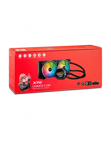 ADATA LEVANTE X 240 Procesador Sistema de refrigeración líquida todo en uno 12 cm Negro