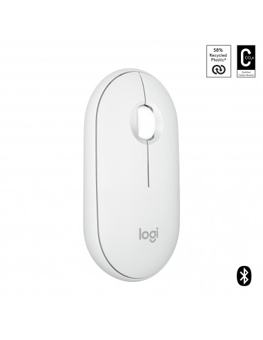 Logitech Pebble 2 M350s ratón Ambidextro RF Wireless + Bluetooth Óptico 4000 DPI