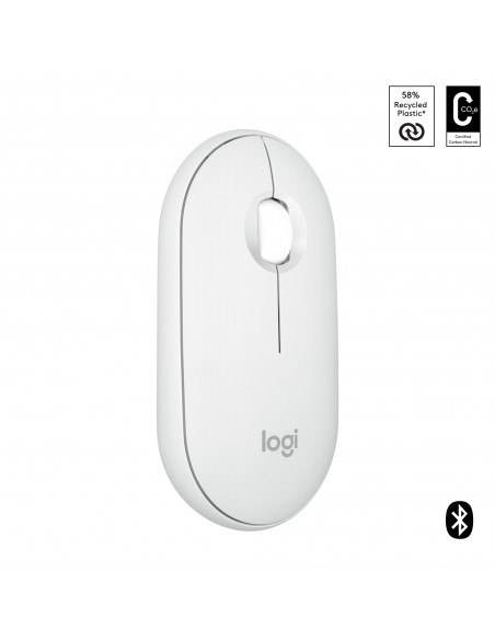 Logitech Pebble 2 M350s ratón Ambidextro RF Wireless + Bluetooth Óptico 4000 DPI