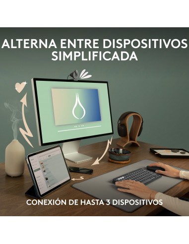 Logitech Pebble 2 M350s ratón Ambidextro RF Wireless + Bluetooth Óptico 4000 DPI