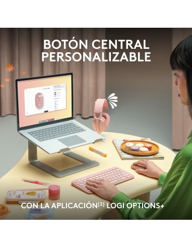 Logitech Pebble 2 M350s ratón Ambidextro RF Wireless + Bluetooth Óptico 4000 DPI