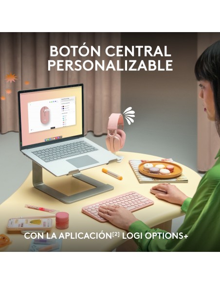 Logitech Pebble 2 M350s ratón Ambidextro RF Wireless + Bluetooth Óptico 4000 DPI