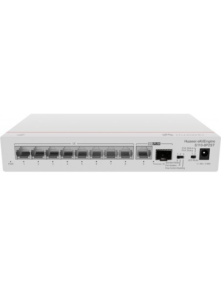 Huawei CloudEngine S110-8P2ST Energía sobre Ethernet (PoE) Gris