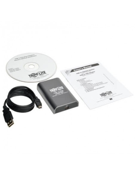 Tripp Lite U244-001-VGA-R Adaptador para Dos Monitores USB 2.0 a VGA, 128 MB SDRAM, 1920 x 1080 (1080p) @ 60 Hz
