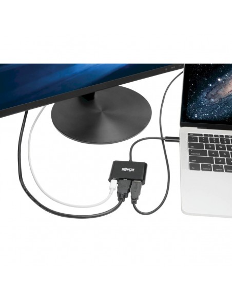 Tripp Lite U444-06N-H4UB-C Adaptador USB-C a HDMI 4K con Puerto USB-A y Carga PD, HDCP, Negro