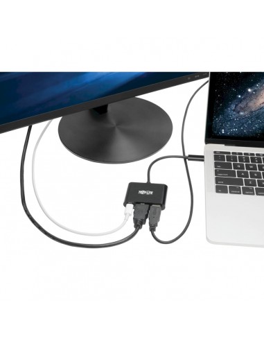 Tripp Lite U444-06N-H4UB-C Adaptador USB-C a HDMI 4K con Puerto USB-A y Carga PD, HDCP, Negro