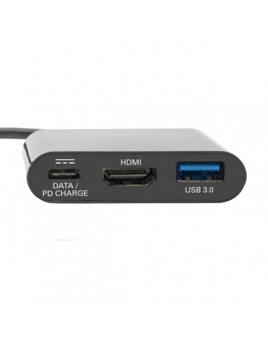 Tripp Lite U444-06N-H4UB-C Adaptador USB-C a HDMI 4K con Puerto USB-A y Carga PD, HDCP, Negro