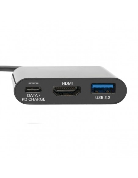 Tripp Lite U444-06N-H4UB-C Adaptador USB-C a HDMI 4K con Puerto USB-A y Carga PD, HDCP, Negro