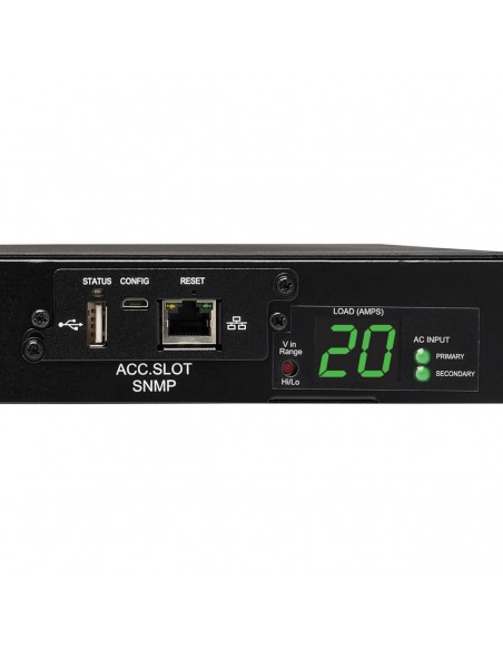 Tripp Lite PDUMH20HVATNET PDU Monofásico Controlable con Switch de Transferencia Automática 3.8kW, 2 Entradas C20 de 200-240V,