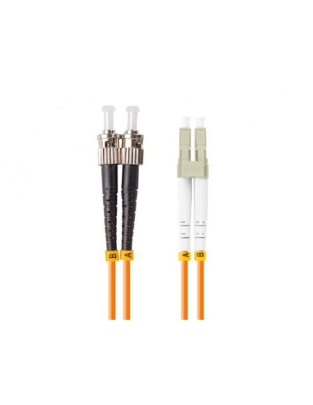 Lanberg FO-STLU-MD21-0100-OG cable de fibra optica 1 m ST LC OM2 Naranja
