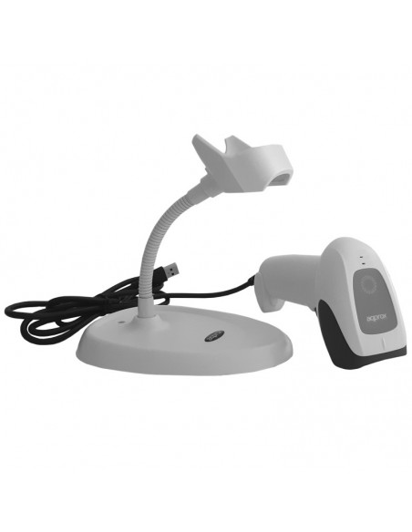 Approx APPLS11ASWH lector de código de barras Lector de códigos de barras portátil 1D Blanco