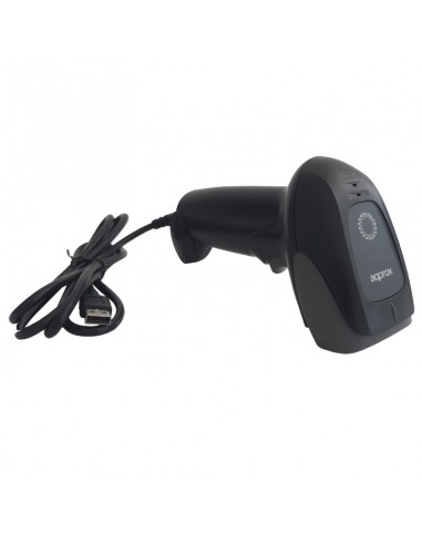 Approx appLS22 Lector de códigos de barras portátil 1D 2D Negro