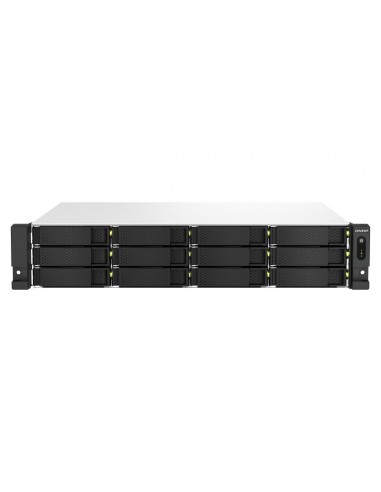QNAP TS-1264U-RP NAS Bastidor (2U) Ethernet Aluminio, Negro