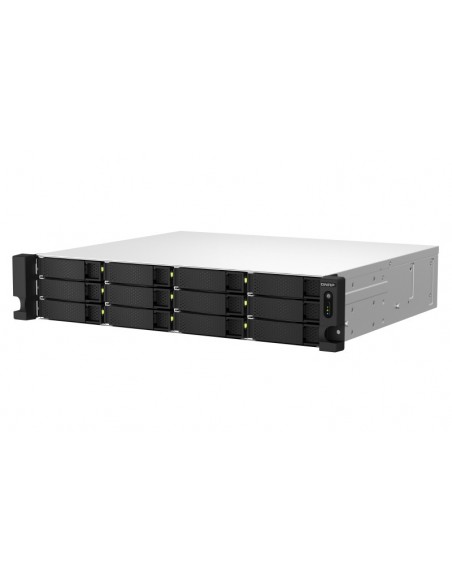 QNAP TS-1264U-RP NAS Bastidor (2U) Ethernet Aluminio, Negro