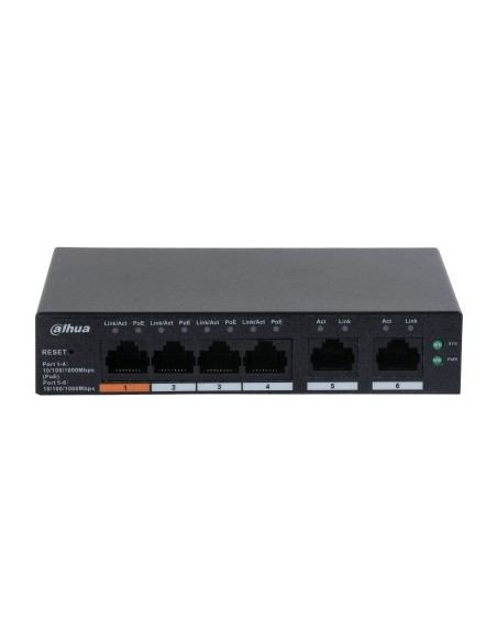 Dahua Technology DH-CS4006-4GT-60 switch Gestionado L2 Gigabit Ethernet (10 100 1000) Energía sobre Ethernet (PoE) Negro