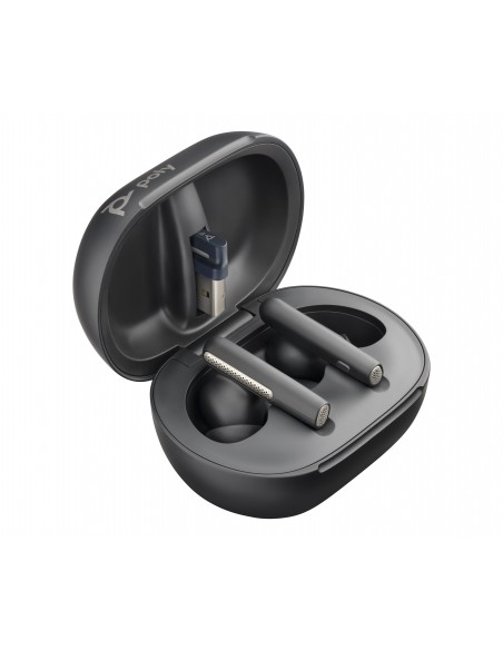 POLY Voyager Free 60+ UC Auriculares Inalámbrico Dentro de oído Llamadas Música USB Tipo C Bluetooth Negro