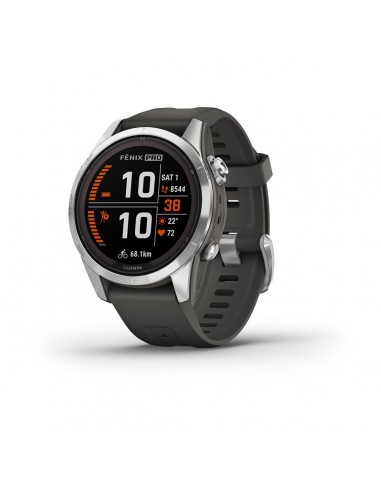 Garmin fēnix 7S Pro 3,05 cm (1.2") MIP 42 mm Digital 240 x 240 Pixeles Pantalla táctil Plata Wifi GPS (satélite)