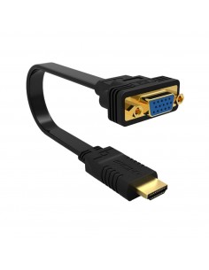 Ewent EW9869 adaptador de cable de vídeo 0,15 m HDMI tipo A (Estándar) VGA (D-Sub) Negro