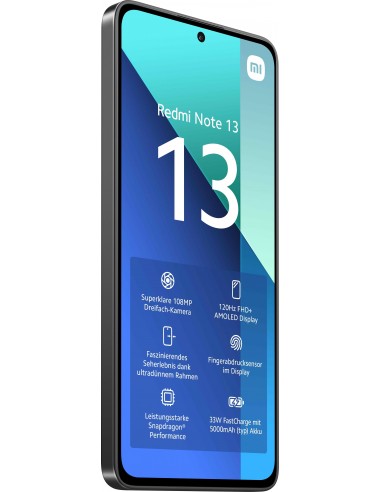 Xiaomi Redmi Note 13 16,9 cm (6.67") SIM doble Android 13 4G USB Tipo C 8 GB 256 GB 5000 mAh Negro