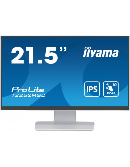 iiyama ProLite pantalla para PC 54,6 cm (21.5") 1920 x 1080 Pixeles Full HD LCD Pantalla táctil Mesa Blanco