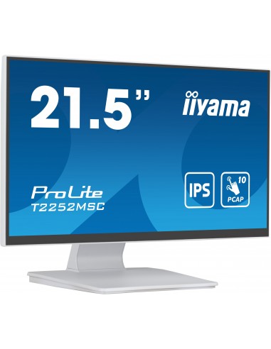 iiyama ProLite pantalla para PC 54,6 cm (21.5") 1920 x 1080 Pixeles Full HD LCD Pantalla táctil Mesa Blanco