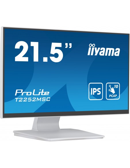 iiyama ProLite pantalla para PC 54,6 cm (21.5") 1920 x 1080 Pixeles Full HD LCD Pantalla táctil Mesa Blanco