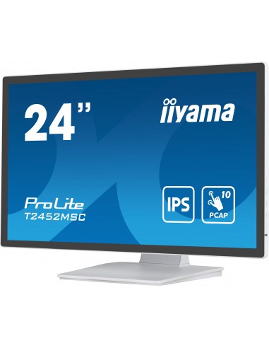 iiyama ProLite pantalla para PC 60,5 cm (23.8") 1920 x 1080 Pixeles Full HD LCD Pantalla táctil Multi-usuario Blanco