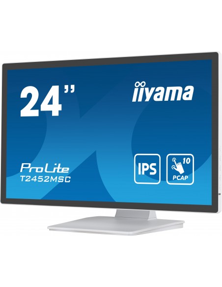 iiyama ProLite pantalla para PC 60,5 cm (23.8") 1920 x 1080 Pixeles Full HD LCD Pantalla táctil Multi-usuario Blanco