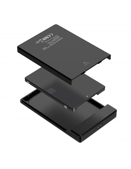 Ewent EW7049 caja para disco duro externo Carcasa de disco duro SSD Negro 2.5"