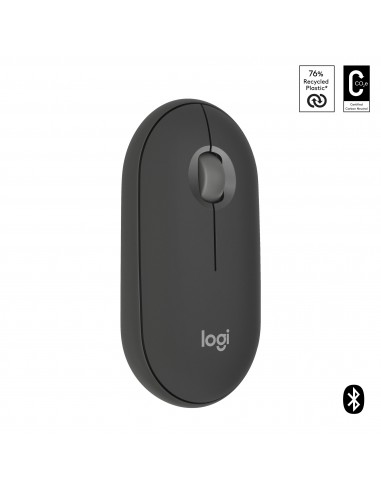 Logitech Pebble 2 M350s ratón Ambidextro RF Wireless + Bluetooth Óptico 4000 DPI