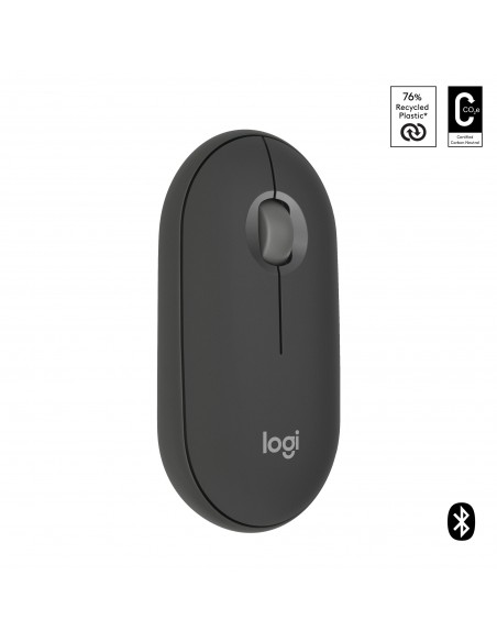 Logitech Pebble 2 M350s ratón Ambidextro RF Wireless + Bluetooth Óptico 4000 DPI