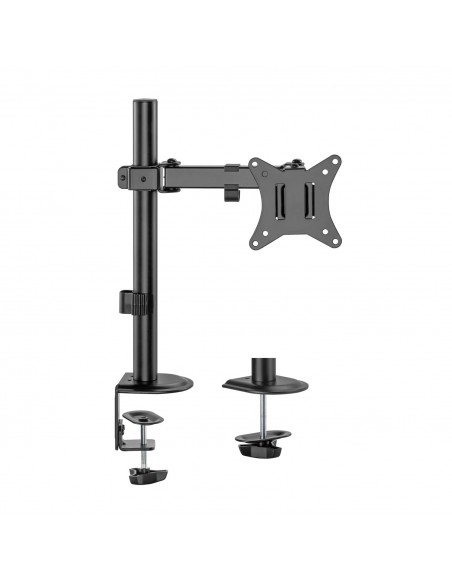 AISENS Soporte de Mesa ECO Giratorio e Inclinable para Monitor TV 9Kg (3 Pivotes, 1 Brazo) de 17-32, Negro