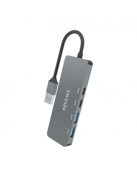 AISENS Hub USB 3.2 Gen2 10G USB-A, USB-A M-2xUSB-C H-2xUSB-A H, Gris, 15cm AISENS Hub USB 3.2 Gen2 10G USB-A, USB-A M-2xUSB-C H-2xUSB-A H, Gris, 15cm
