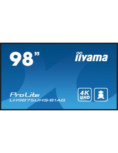 iiyama PROLITE Pizarra de caballete digital 2,49 m (98") LED Wifi 500 cd   m² 4K Ultra HD Negro Procesador incorporado Android