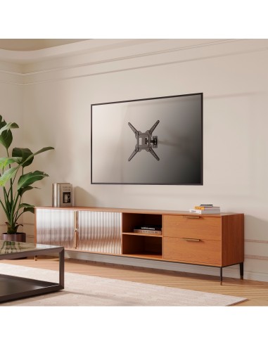 AISENS Soporte Eco Giratorio, Inclinable Para Monitor TV 30kg (2 Pivotes) De 23-55, Negro