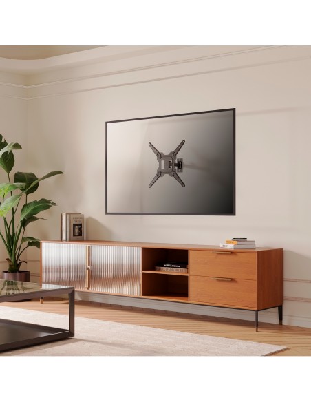 AISENS Soporte Eco Giratorio, Inclinable Para Monitor TV 30kg (2 Pivotes) De 23-55, Negro